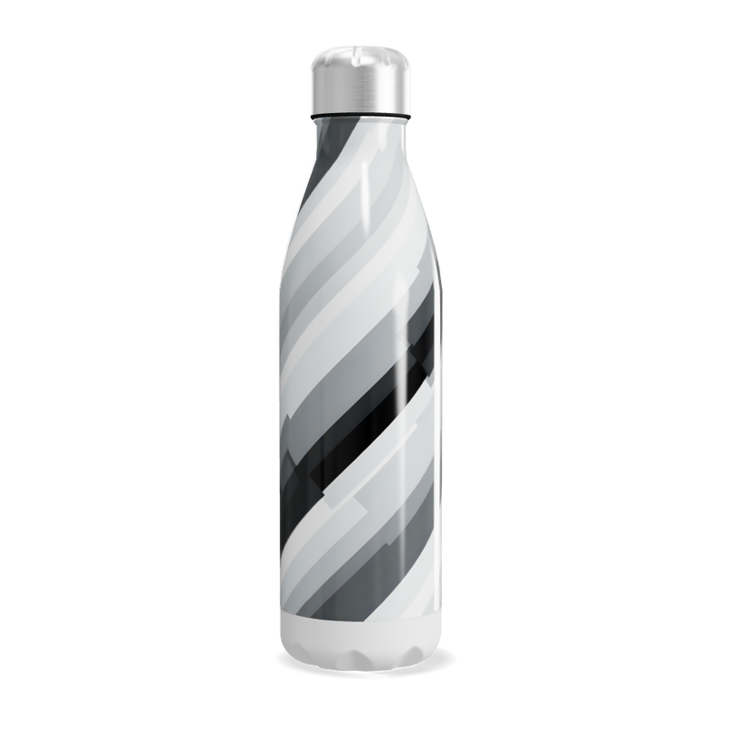 Garrafa Inox Listrada Preto e Branco