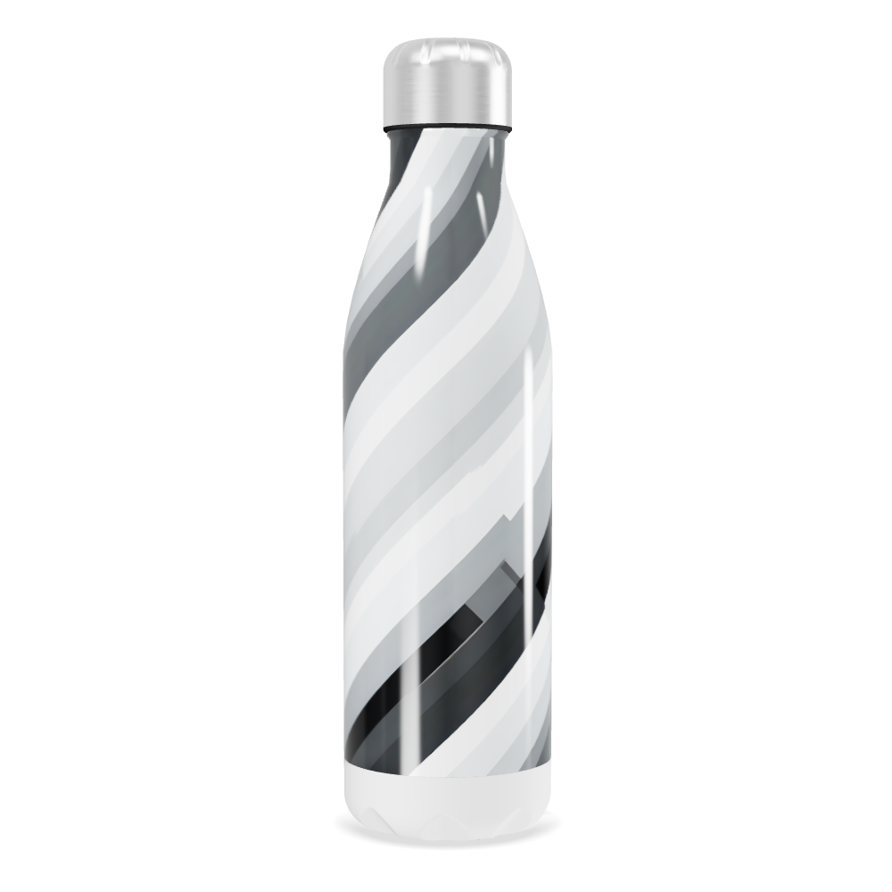 Garrafa Inox Listrada Preto e Branco