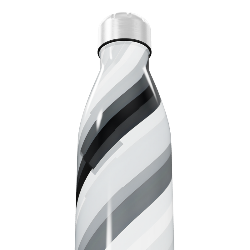 Garrafa Inox Listrada Preto e Branco