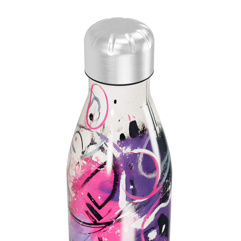 Garrafa Inox - Estampa Grafite Colorida