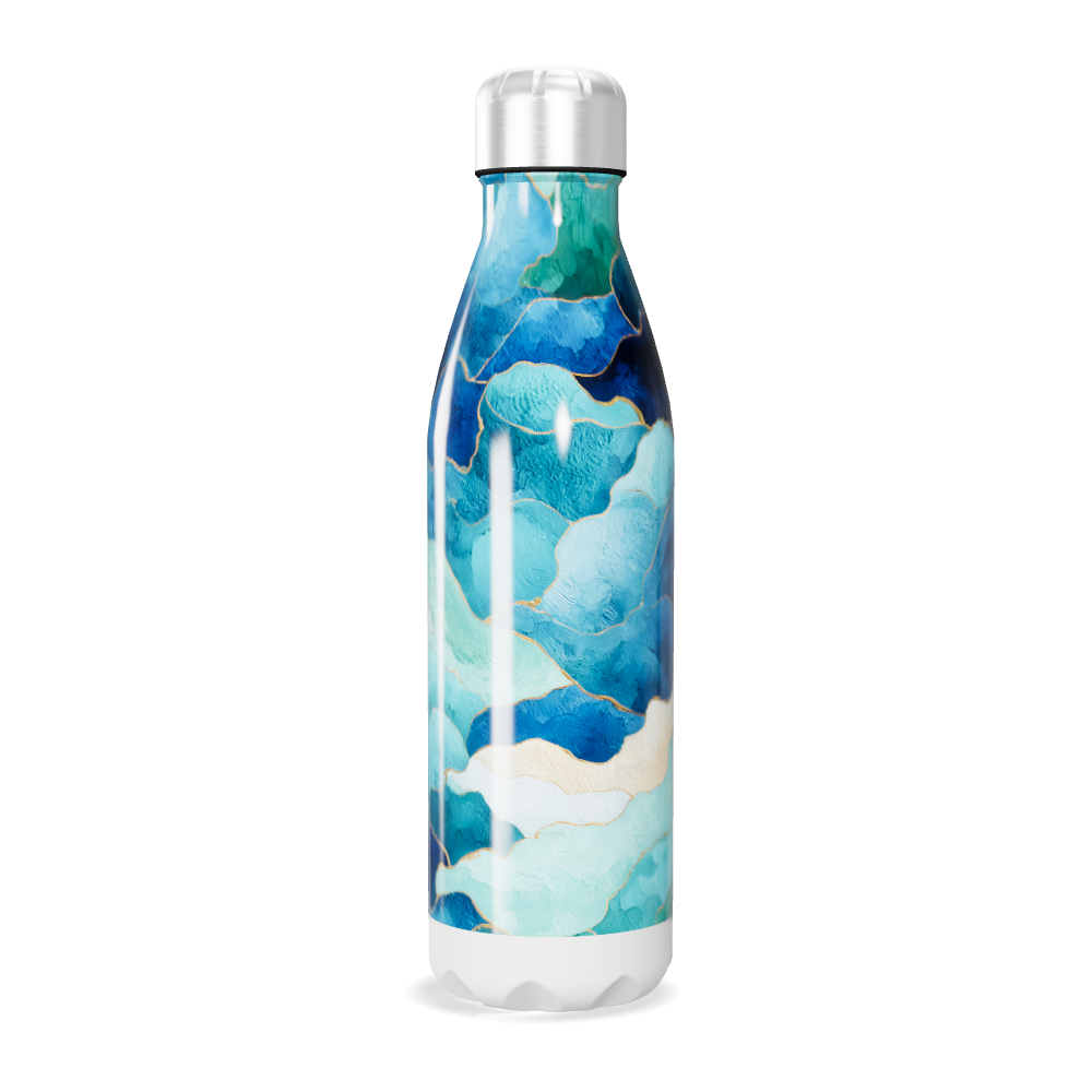 Garrafa Inox - Estampa Azul Oceano