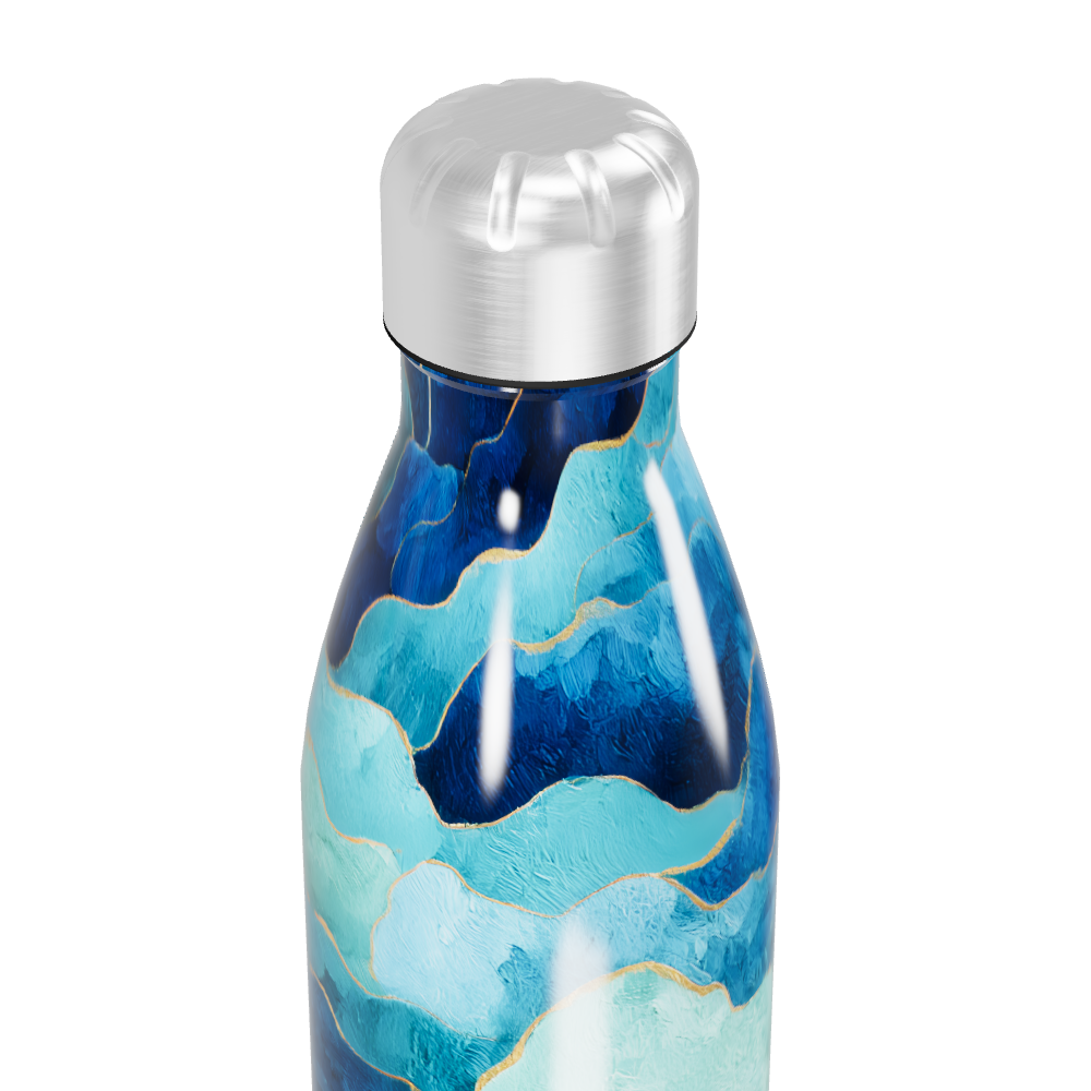 Garrafa Inox - Estampa Azul Oceano