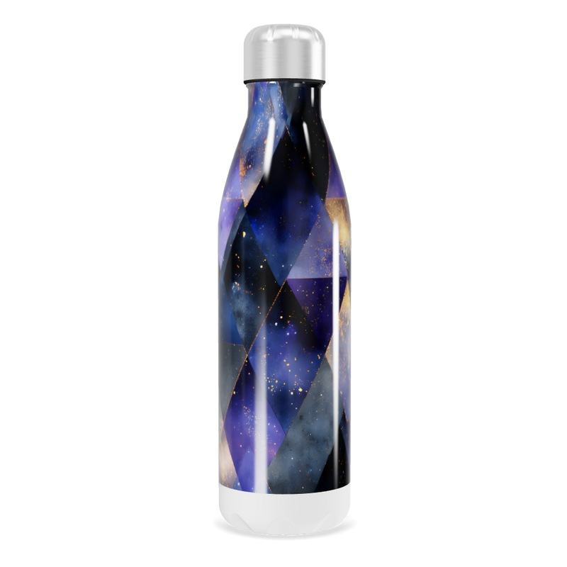 Garrafa Inox - Estampa Geométrica Azul