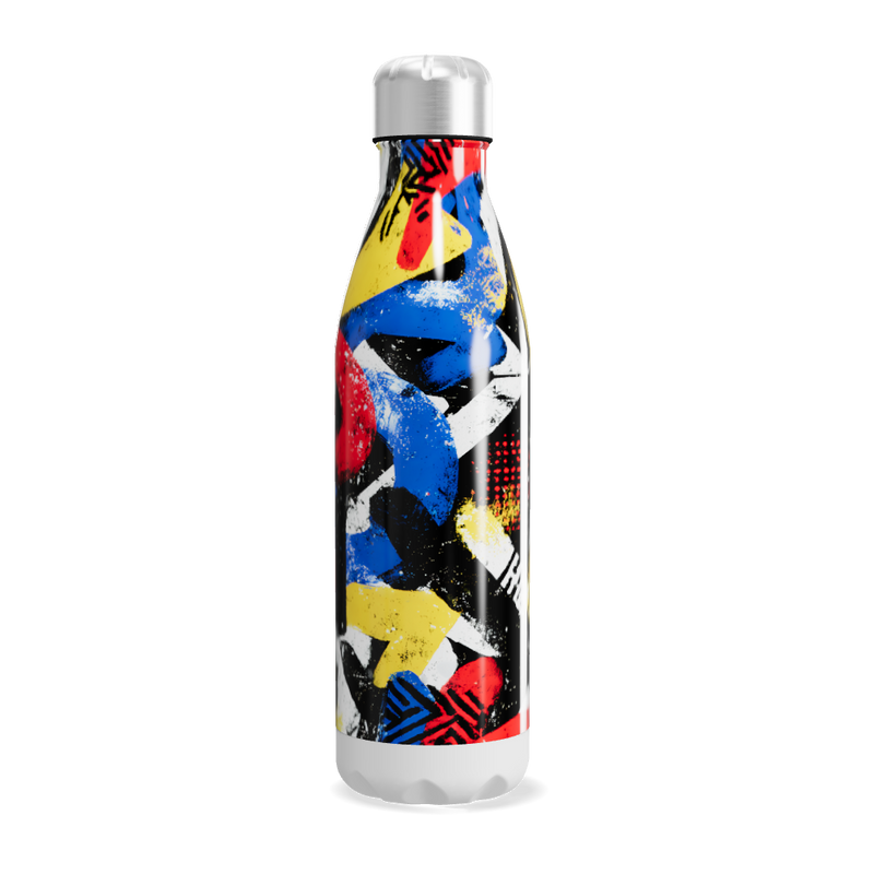 Garrafa Inox - Estampa Colorida Abstrata