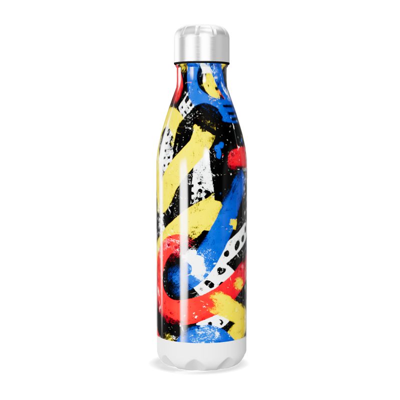 Garrafa Inox - Estampa Colorida Abstrata