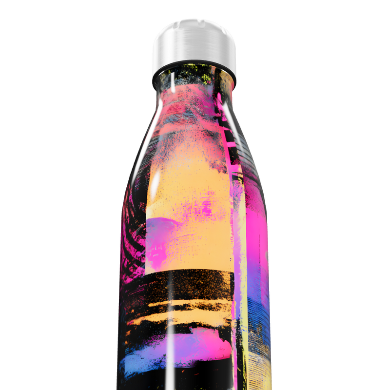 Garrafa Inox - Estampa Colorida Abstrata
