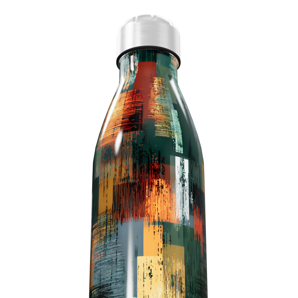 Garrafa Inox - Estampa Colorida Abstrata
