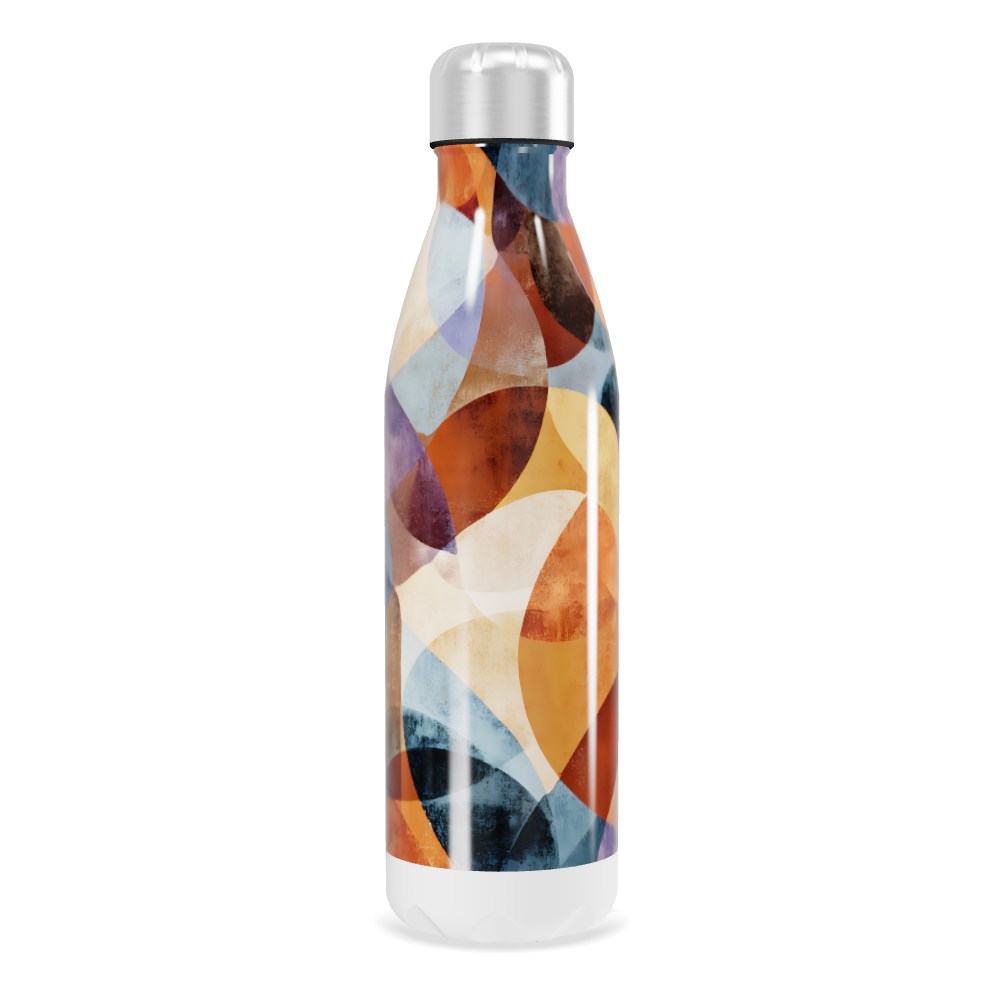 Garrafa Inox - Estampa Geométrica Colorida