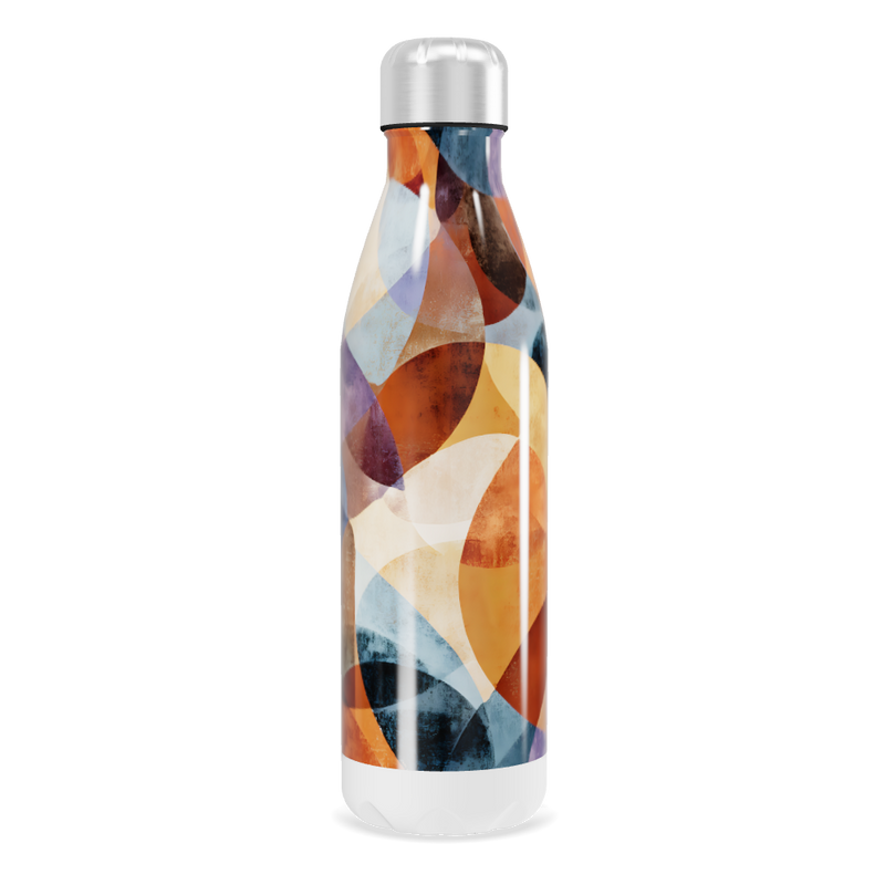 Garrafa Inox - Estampa Geométrica Colorida