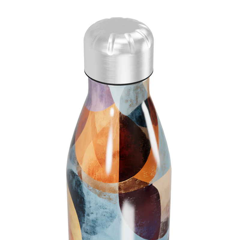 Garrafa Inox - Estampa Geométrica Colorida