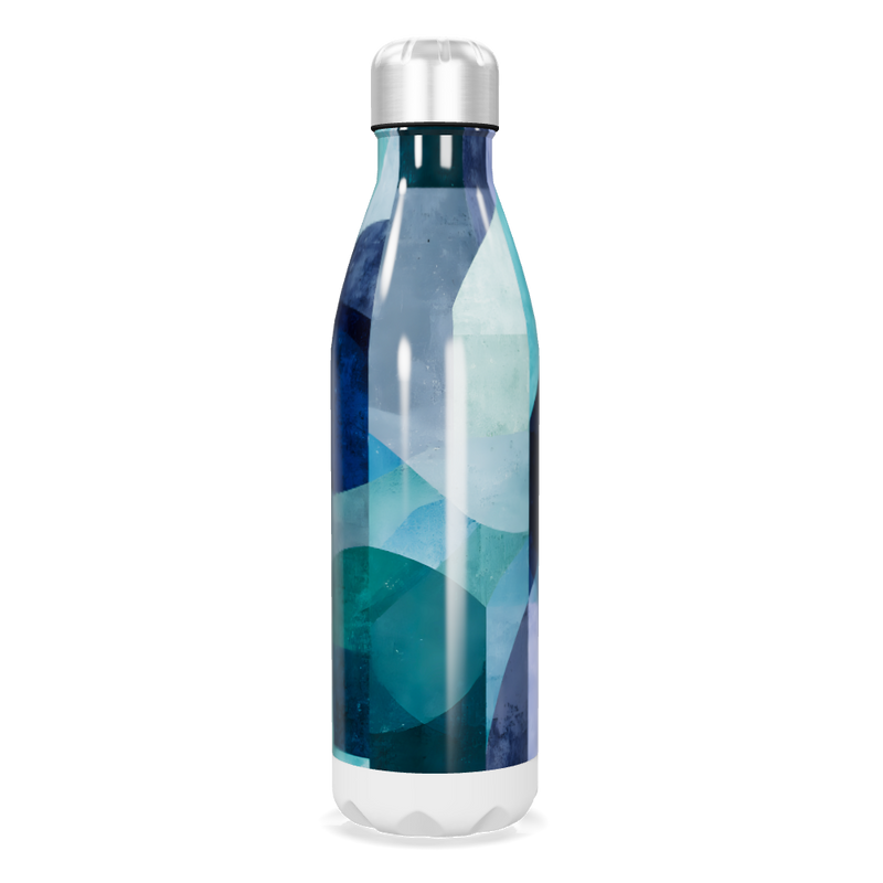 Garrafa Inox - Azul Geométrica