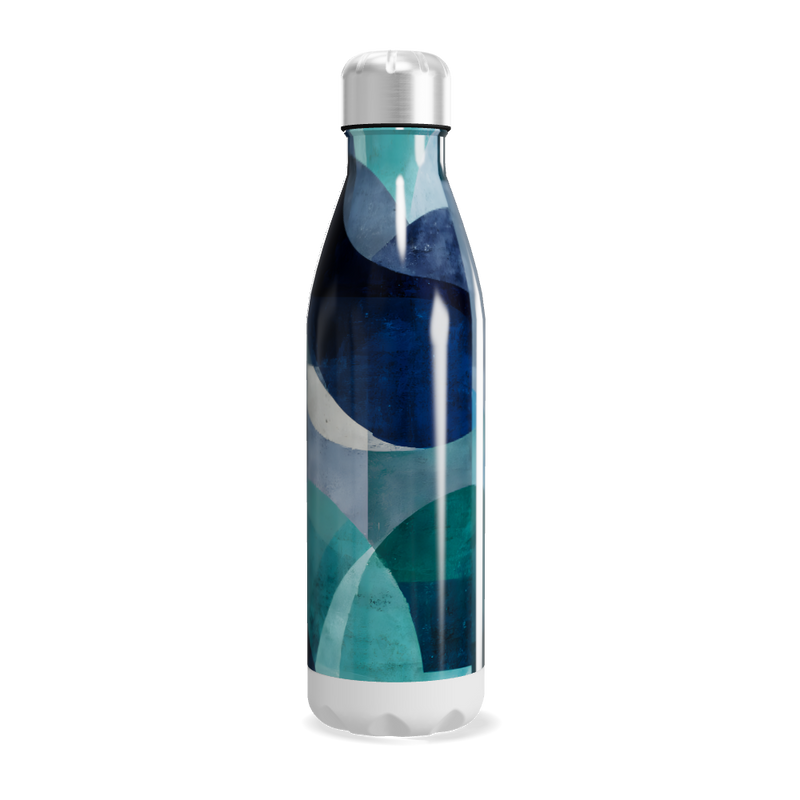 Garrafa Inox - Azul Geométrica