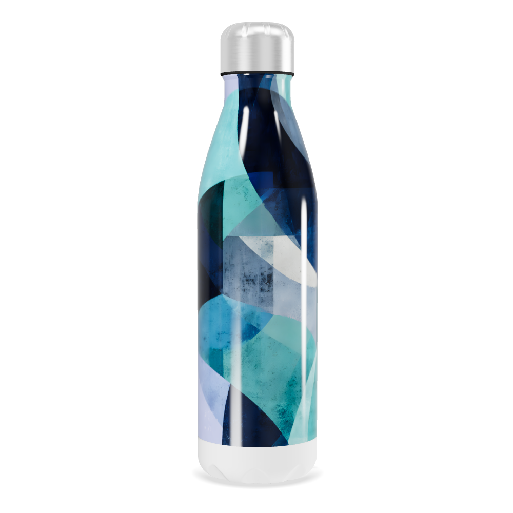 Garrafa Inox - Azul Geométrica