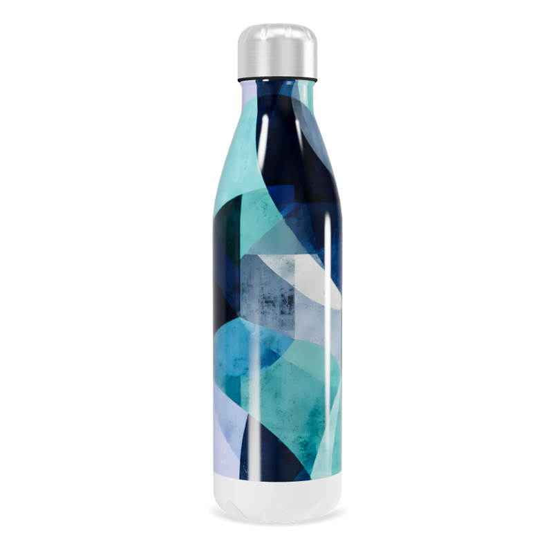Garrafa Inox - Azul Geométrica