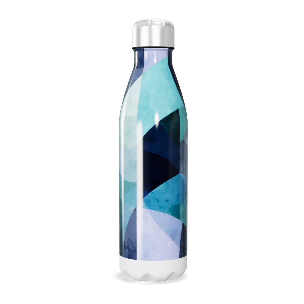 Garrafa Inox - Azul Geométrica