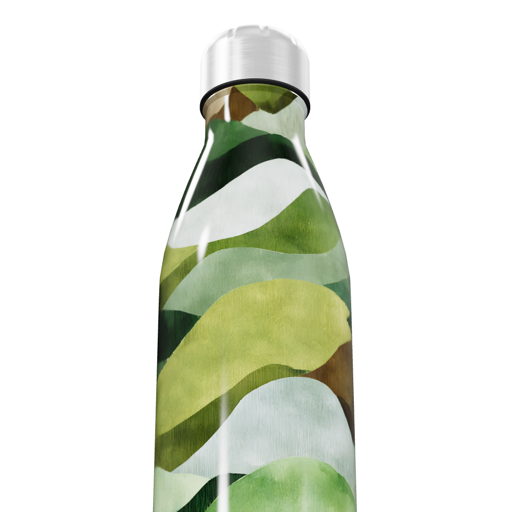 Garrafa Inox - Folhas Verdes Térmica