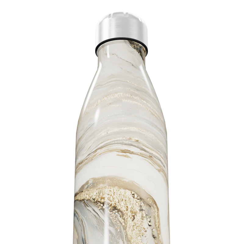 Garrafa Inox - Estampa Mármore Bege