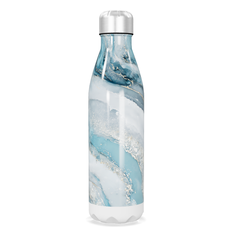Garrafa Inox - Azul Marmorizado