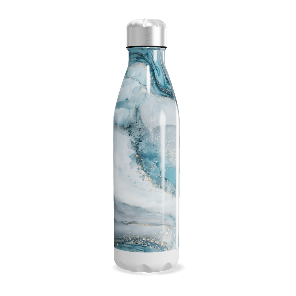Garrafa Inox - Azul Marmorizado