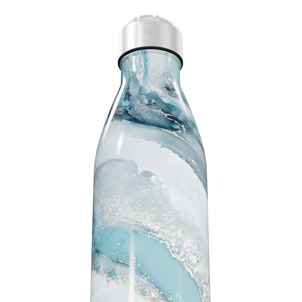Garrafa Inox - Azul Marmorizado