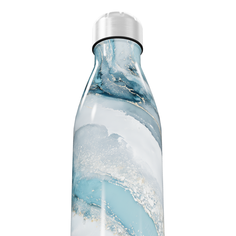 Garrafa Inox - Azul Marmorizado