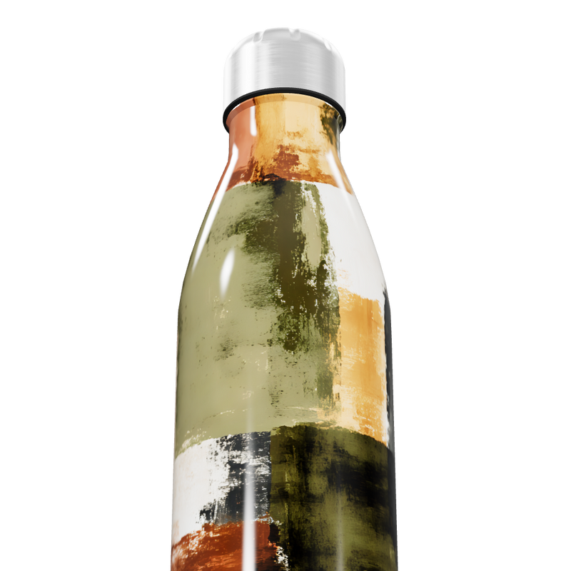 Garrafa Inox Estampa Colorida Abstrata