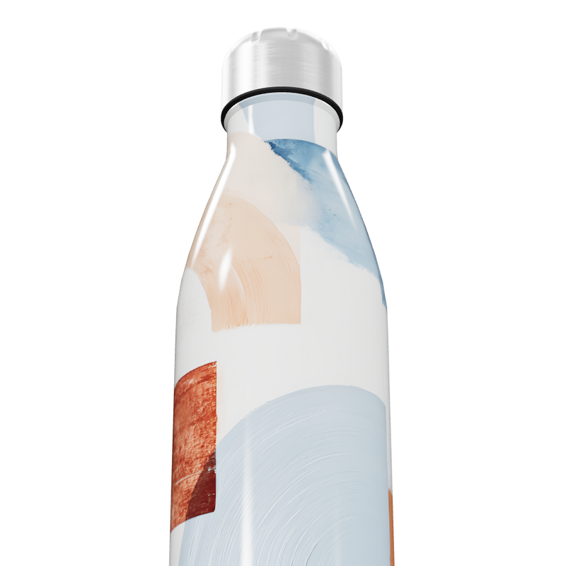 Garrafa Inox - Estampa Abstrata Colorida