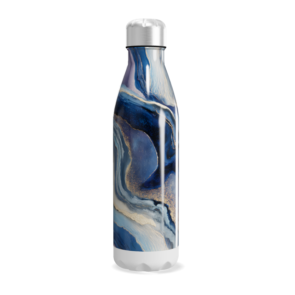 Garrafa Inox - Azul Marmorizada 500ml