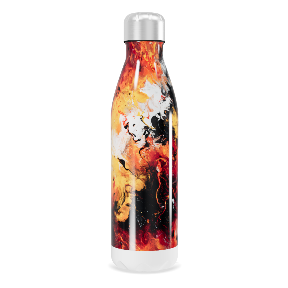 Garrafa Inox - Estampa Abstrata Colorida