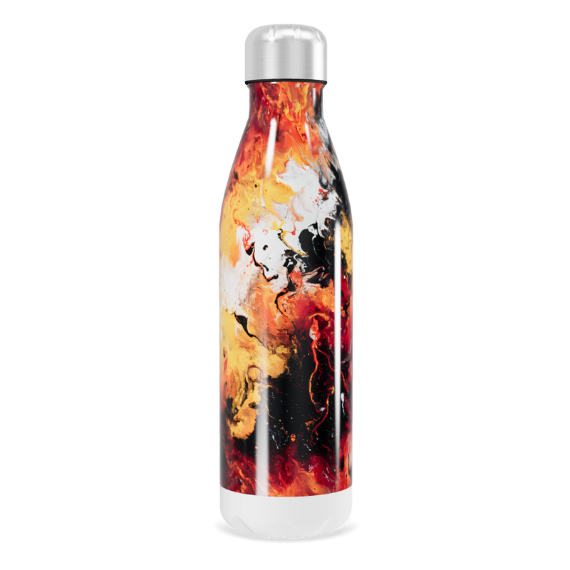 Garrafa Inox - Estampa Abstrata Colorida