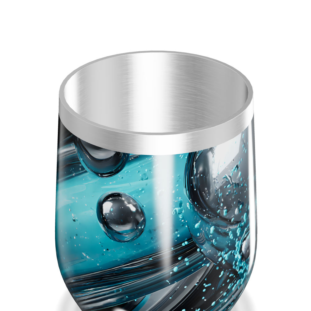 Copo Térmico Slim - Design Metálico Azul