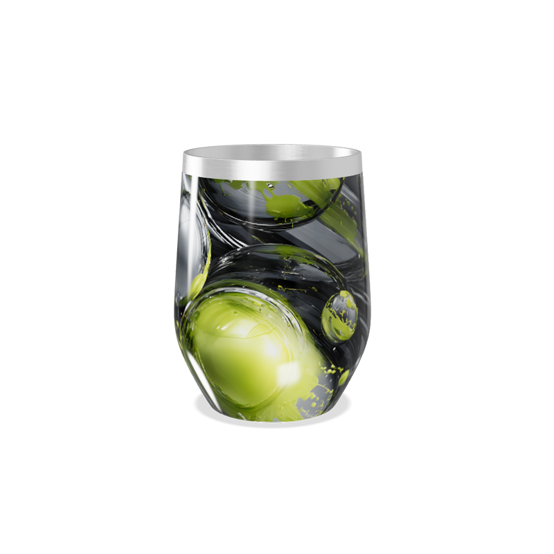 Copo Térmico Slim - Verde Abstrato Aço Inox