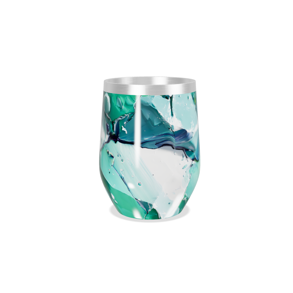 Copo Térmico Slim - Estampa Abstrata Azul