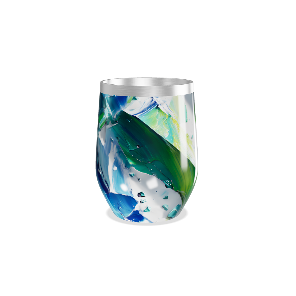 Copo Térmico Slim - Estampa Abstrata Azul