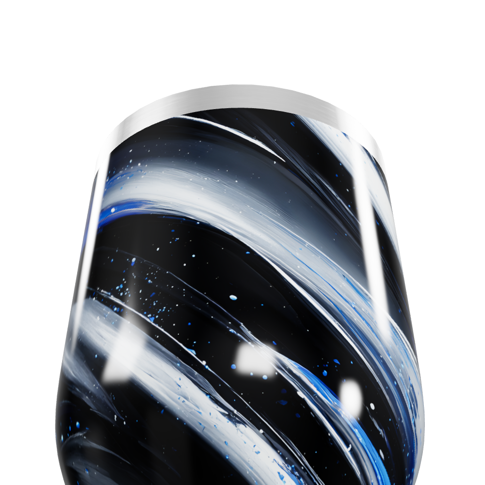 Copo Térmico Slim - Preto com Listras Brancas