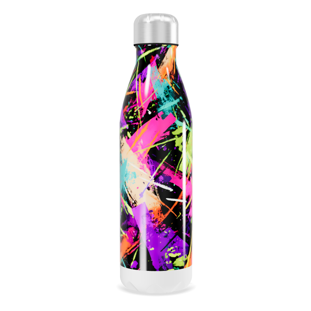 Garrafa Inox - Estampa Colorida Abstrata