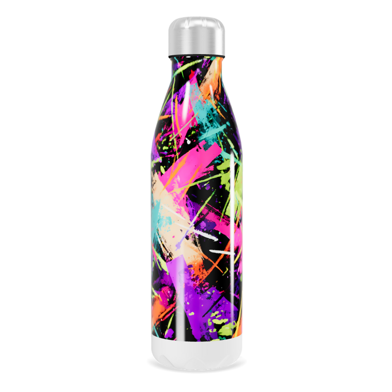 Garrafa Inox - Estampa Colorida Abstrata