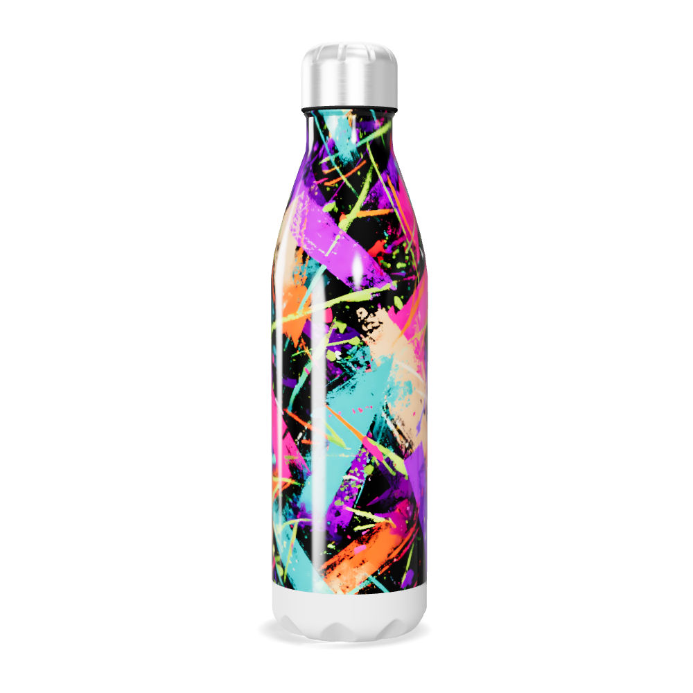 Garrafa Inox - Estampa Colorida Abstrata