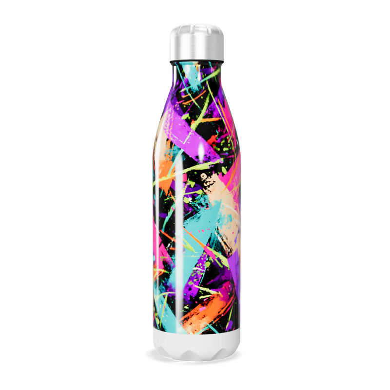 Garrafa Inox - Estampa Colorida Abstrata