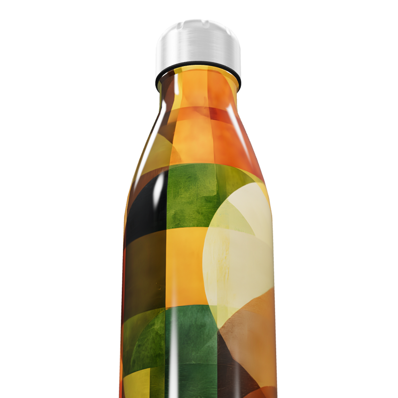 Garrafa Inox - Estampa Colorida Geométrica