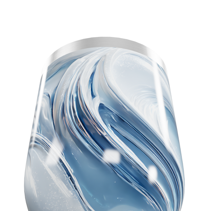 Copo Térmico Slim - Estampa Ondas Azul