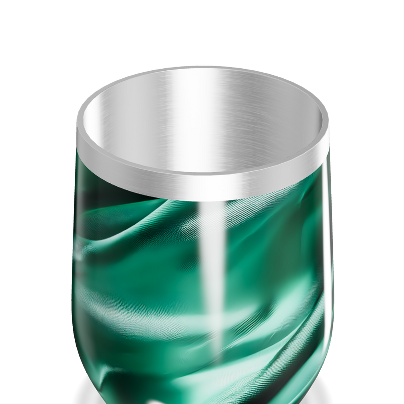 Copo Térmico Slim Verde Marmorizado Inox