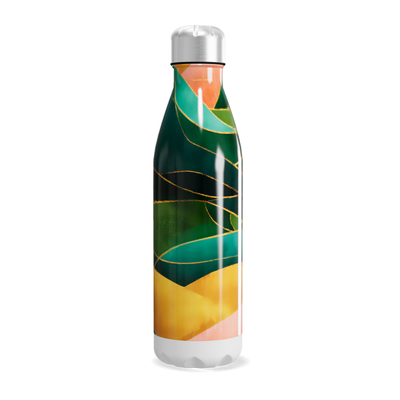 Garrafa Inox - Estampa Abstrata Colorida