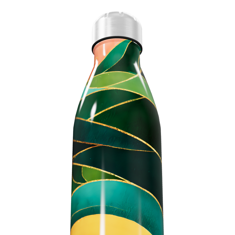 Garrafa Inox - Estampa Abstrata Colorida