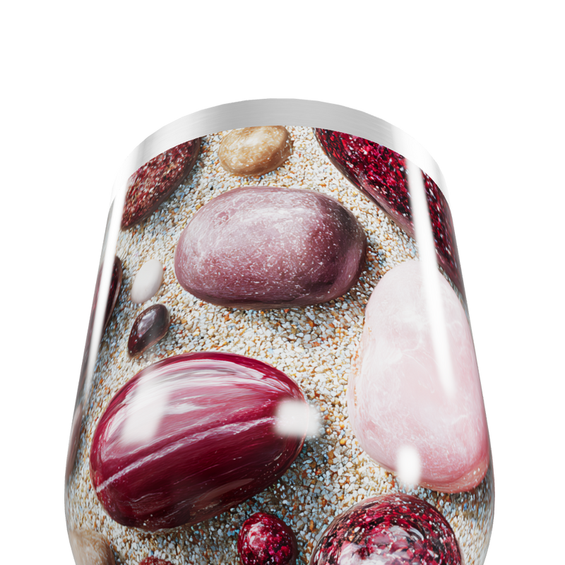 Copo Térmico Slim - Estampa de Pedras Coloridas