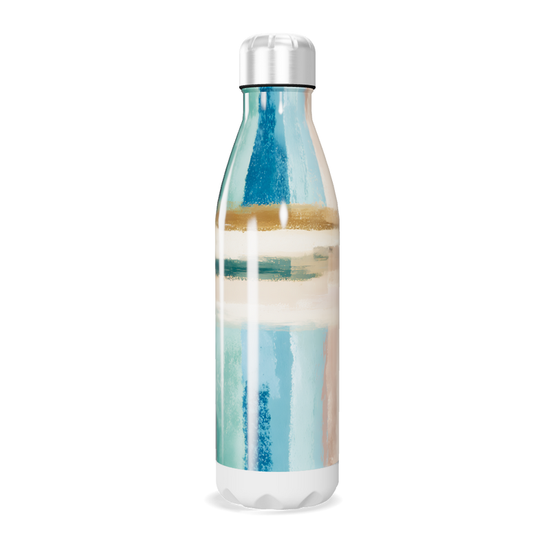 Garrafa Inox - Azul e Branca Estampada