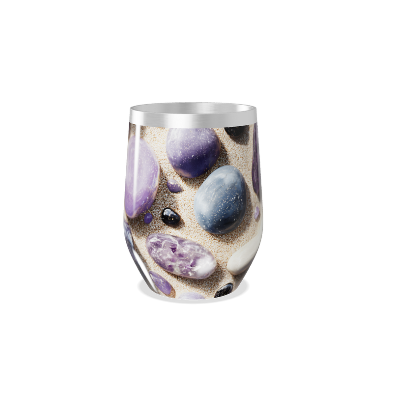 Copo Térmico Slim - Pedras Roxas e Azuis