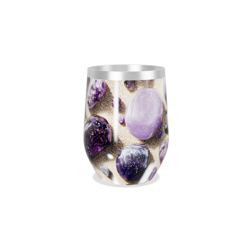Copo Térmico Slim - Pedras Roxas e Azuis