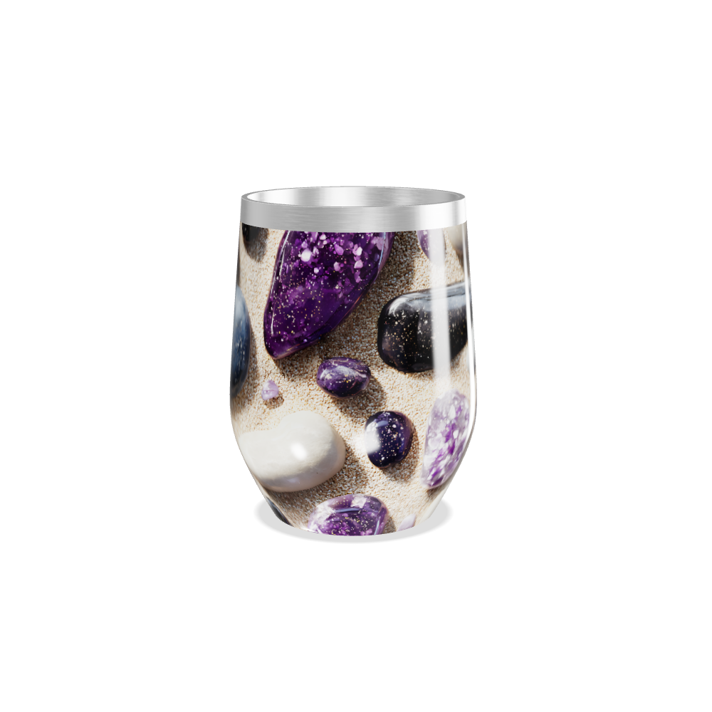 Copo Térmico Slim - Pedras Roxas e Azuis