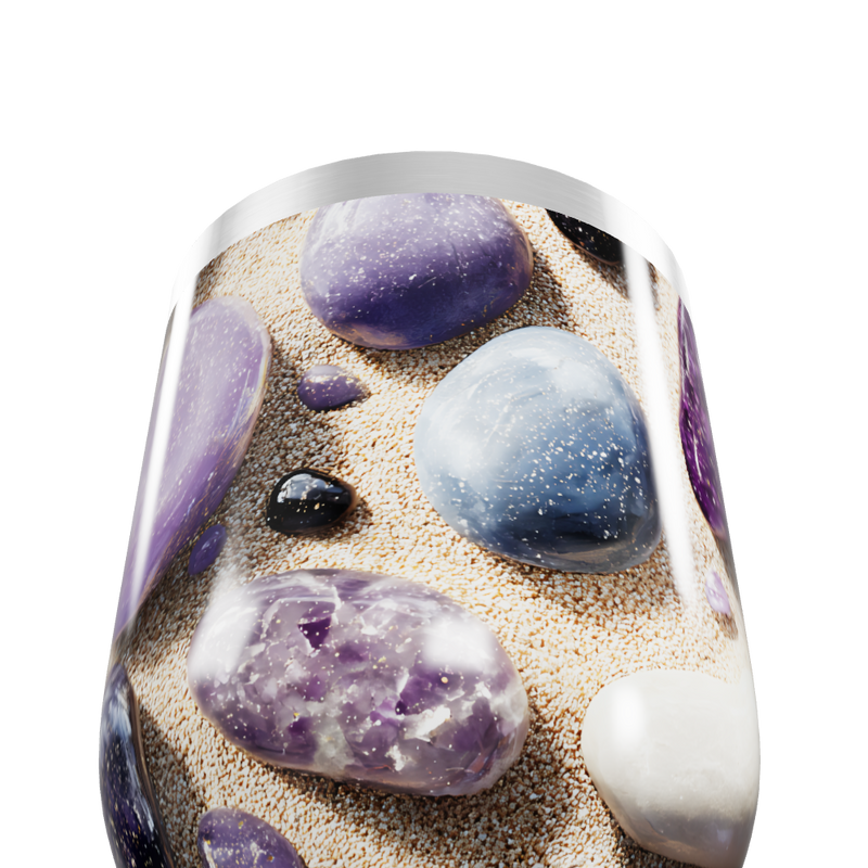 Copo Térmico Slim - Pedras Roxas e Azuis